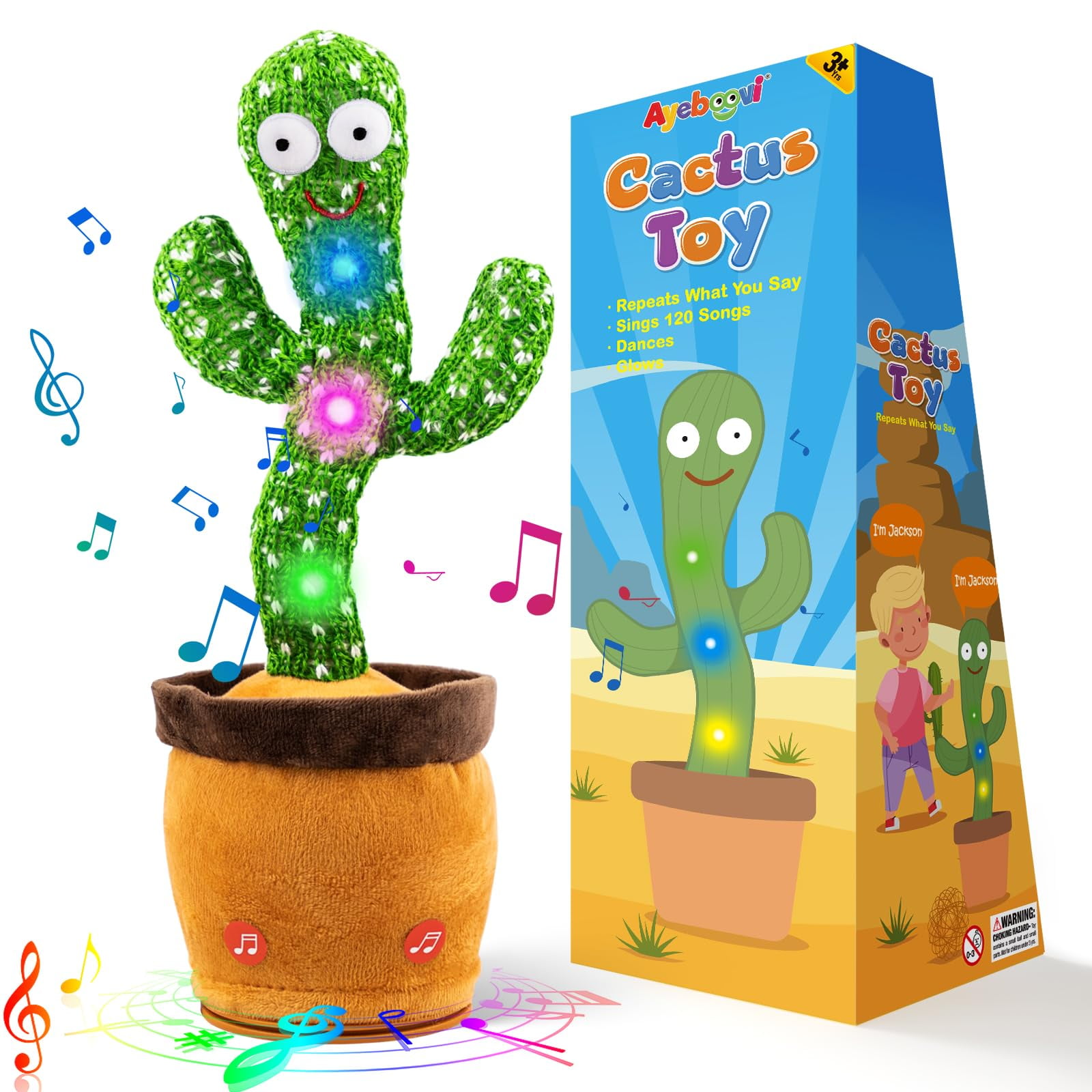 Juguete Para Bebé Dancing Talking Cactus, Ayeboovi, Que Imita El Disco