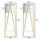 thumbnail image 5 of Set 2 Porta Maceteros Pedestal Igual Tamaño Blanco Dorados, 5 of 7