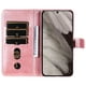 thumbnail image 4 of Funda tipo cartera para Google Pixel 8 con bolsillo con cremallera y ranuras para tarjetas – Función de soporte Rosa, 4 of 6