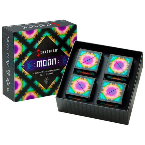 Fidget Cube Shashibo Moon con 36 imanes de tierras raras, paquete de 4