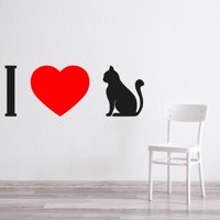 Rienda Libre Graphics - Decomural I Love Cats Pet Animals Ws-45649