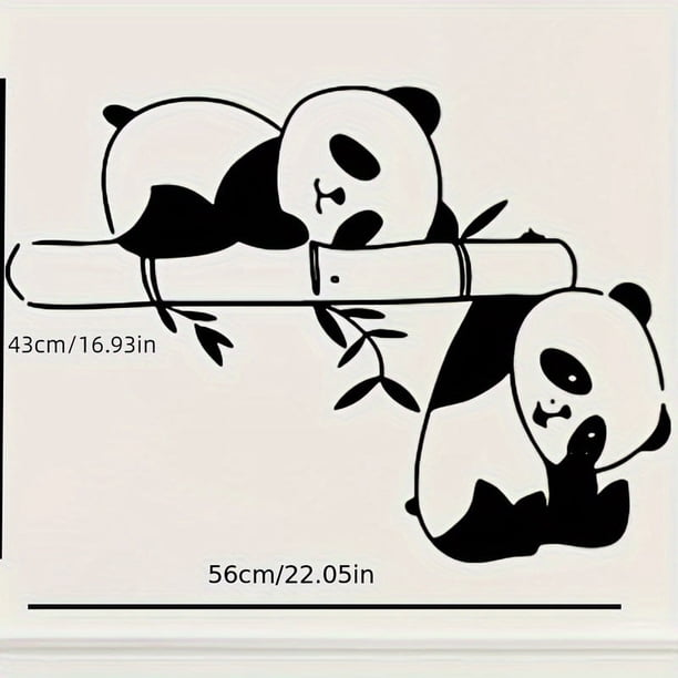 Adorable Panda Bamboo Wall Sticker - The Perfect Decoration for Kids Bedrooms and Living Rooms!