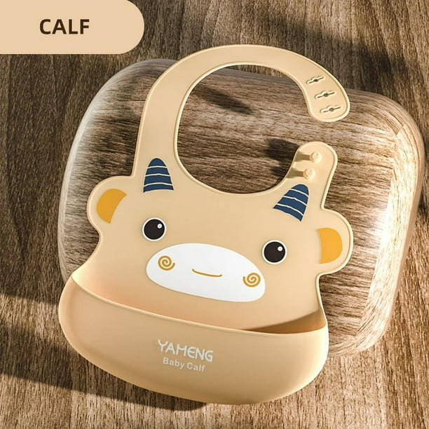 Acridine Cute 0-6 Years Old Baby Eating Bib Baby Three-dimensional Bib Baby Silicone Rice Pocket Children Waterproof Wash-free Super Soft Bib