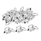 thumbnail image 2 of 50 Uds. de accesorios para llavero con anillo dividido, abrazadera resistente duradera de acero al carbono portátil para bolsas de cordón, accesorios, 2 of 5
