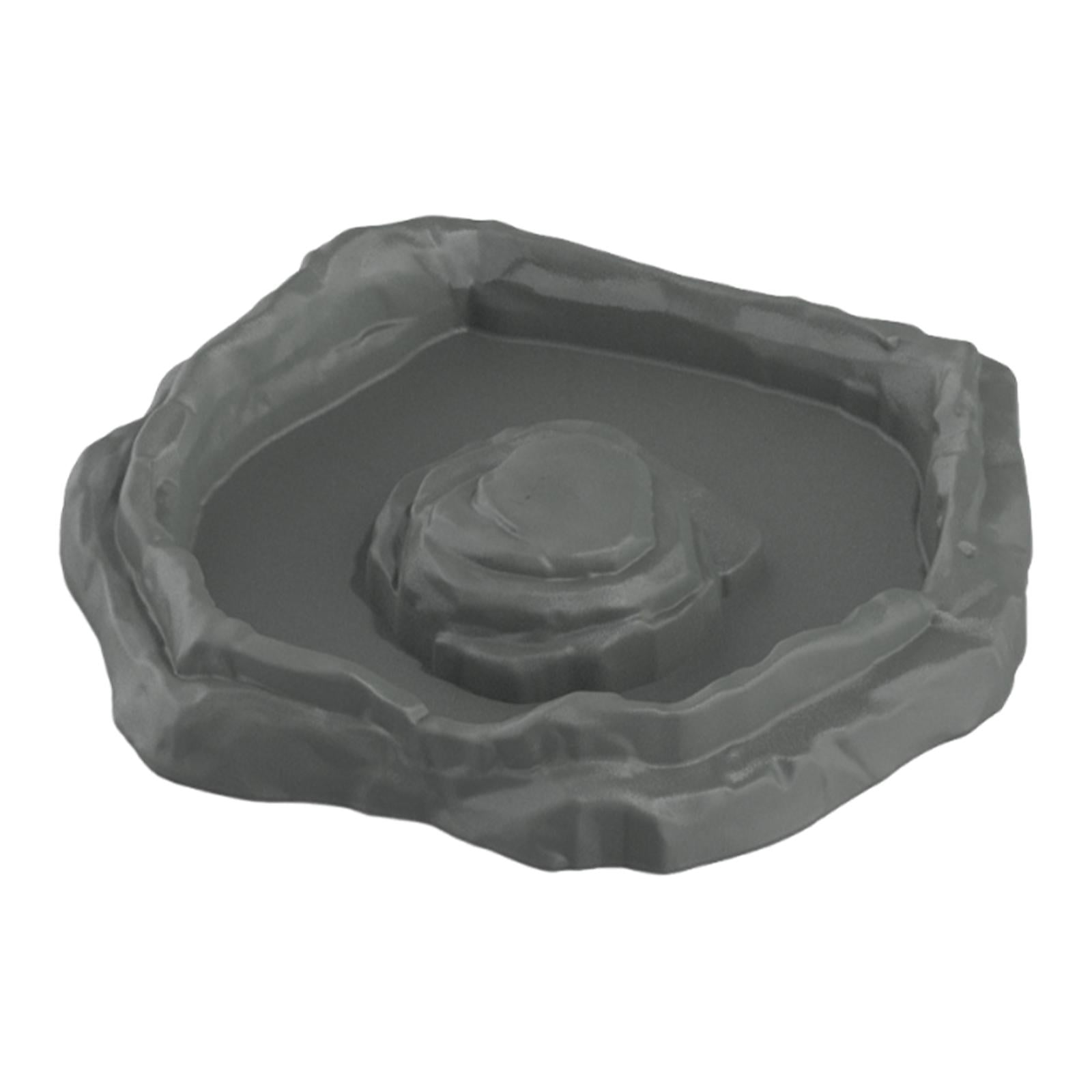 Comedero Para Reptiles, Plato De Baño, Comedero De Piscina, Esquinero Para Tortugas, Camaleón Semiacuático, Gris, M
