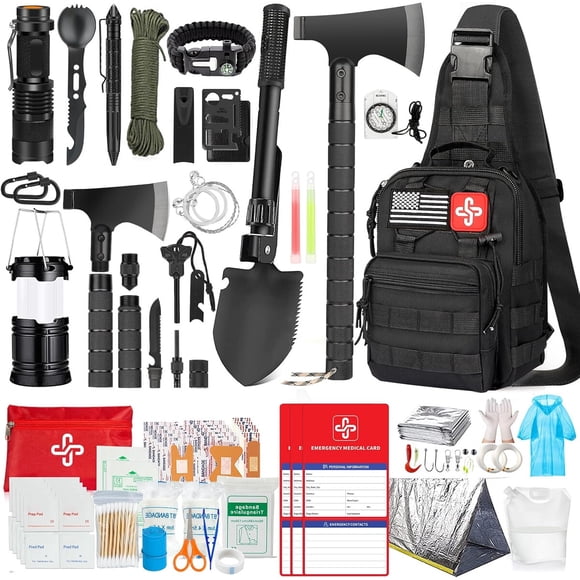 Kit de Supervivencia RIKOJUXI 262 Piezas Primeros Auxilios