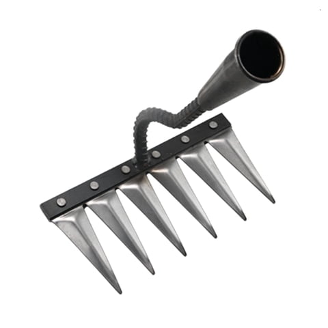 Magideal - Malas De Mano Gardín, Removedor De Malezas, Herramienta De Acero Para Aflojar El Piso, Las Malas Hierbas, Los Rastrillos De Jardín Para El Patio Trase 6 Dientes