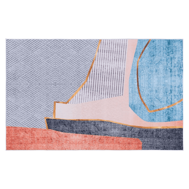 Alfombra Grande De Piso 180x200cm Antideslizante Hogar Estampada