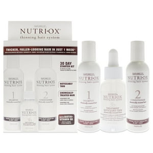 Nutri-Ox - Kit Inicial De Cabello Extremadamente Fino Tratado Químicamente De Para Unisex - Champú De Regalo Tratado Químicamente, Acondicionador Tratado Químicamente