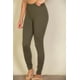 thumbnail image 2 of Saronite Leggings de Punto Suave, Elásticos y de Longitud Completa, Color Oliva (para Mujer), 2 of 5
