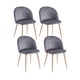 thumbnail image 1 of Pack 4 Sillas Sitial Acolchados Nordico Bread - Gris, 1 of 3