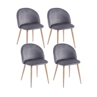 Klik Muebles - Pack 4 Sillas Sitial Acolchados Nordico Bread - Gris