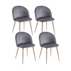Klik Muebles - Pack 4 Sillas Sitial Acolchados Nordico Bread - Gris