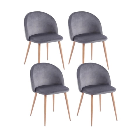 Klik Muebles - Pack 4 Sillas Sitial Acolchados Nordico Bread - Gris