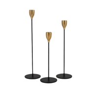 Oem - Pack 3 Porta Vela Candelabro Set 3 Candelabros Negro D