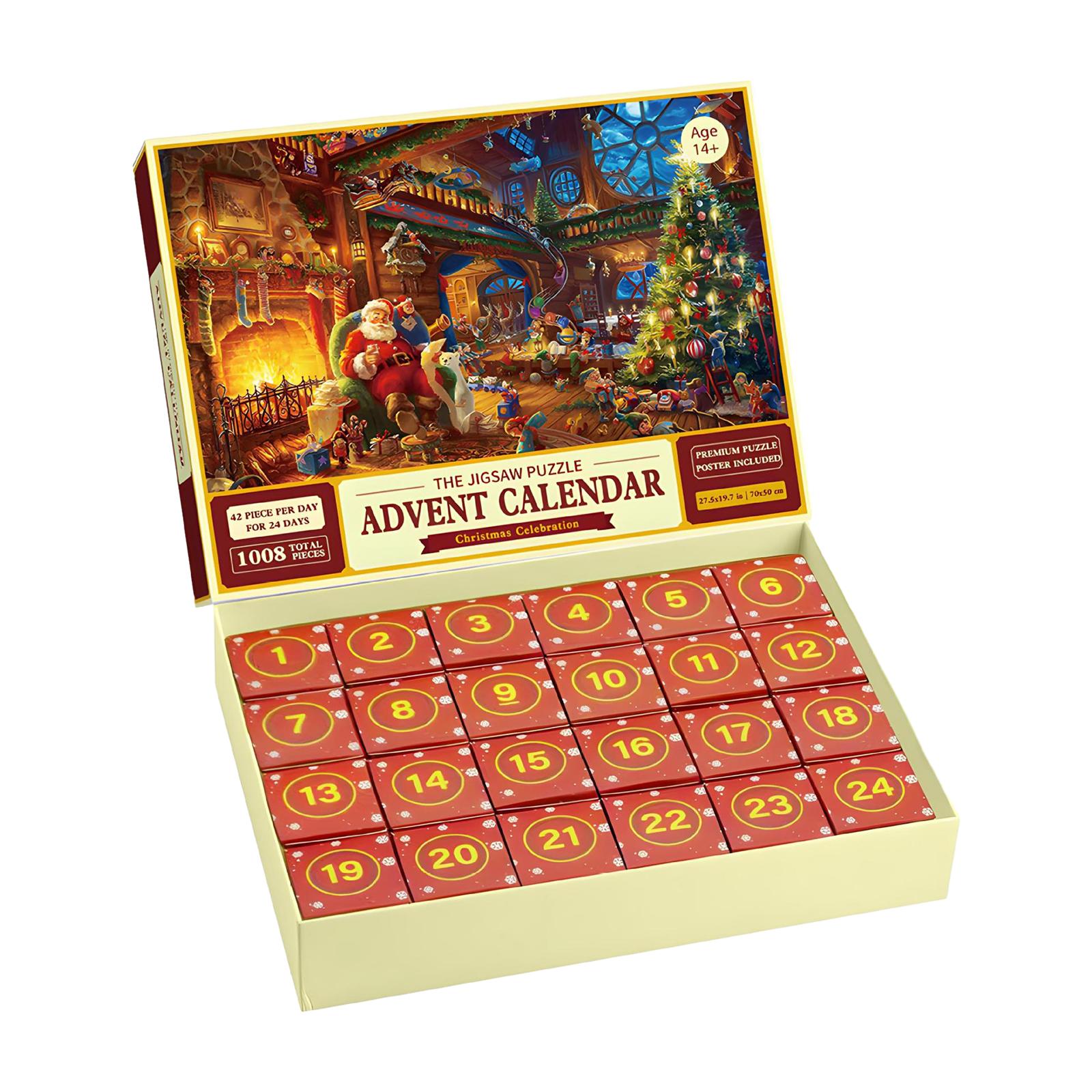 Bothyi - Rompecabezas De Feliz Navidad, Regalo Único, Juego De Rompecabezas Navideño Para Niños, Papá Noel