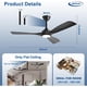 thumbnail image 2 of Ventilador de Techo Depuley 52 Pulgadas Luz Negro 3 Aspas Motor DC, 2 of 3