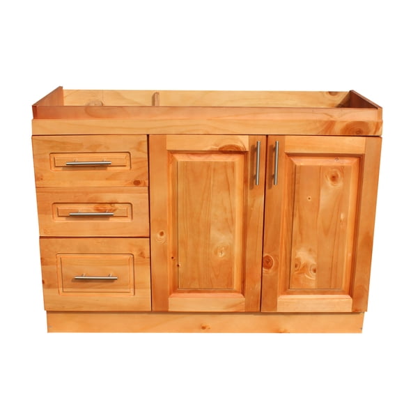 Mueble De Cocina Base De Lavaplatos Sin Fuenton 1200 Mm Estructura Aglomerado 18 Mm Frente De Madera secador izquierdo