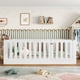 thumbnail image 3 of Twin Size Floor Bed with High Fence for Kids, Solid Wood Kids Montessori Bed with Door, low-profile and No Box Spring Needed Design, White.(Patent Protection), 3 of 3