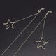 thumbnail image 3 of Cadena para gafas hecha a mano con colgante de cinco estrellas de plata y cuerda de metal antideslizante popular, 3 of 5
