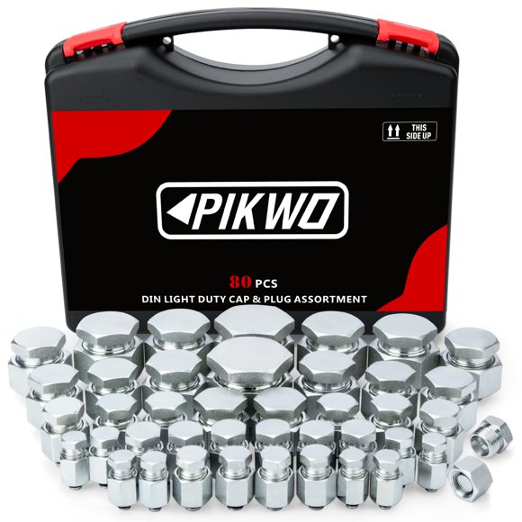 Kit de Tapones y Tapas Hidráulicas Pikwo 80 Piezas Acero Galvanizado