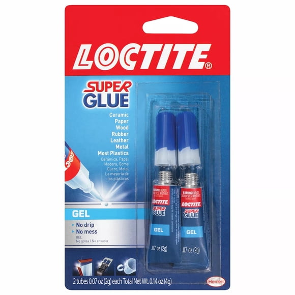 Pegamento Loctite Super Glue Gel 2x20 ml Transparente de Secado Rápido