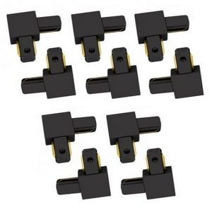 Hb Led - Pack 10 Conectores Para Carril Monofásico Iluminación Led L Negro