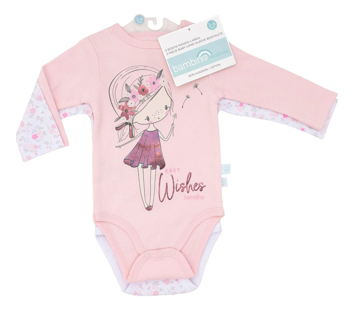 Bambino Set De Bodys Manga Larga 9-12M