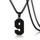 thumbnail image 1 of 1pc Stylish Stainless Steel Men's Athletes Number Pendant Necklace - Perfect for Baseball, Basketball, and Football Teams - Long Chain Necklace with Sports Number - Ideal Gift for Boys, 1 of 5