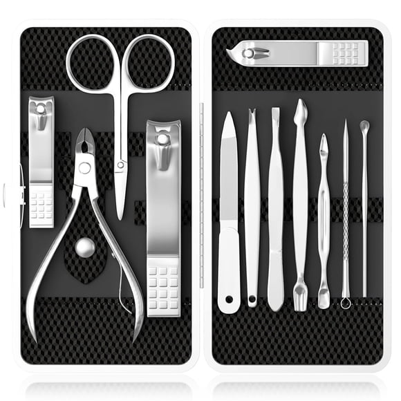 Kit de Manicura y Pedicura ZIZZON 12 Piezas con Estuche