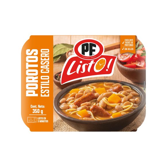 Porotos Estilo Casero PF Listo Pote, 350 g