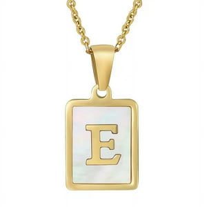 Collar Heshpaws Shell Initial Necklace 18 In Dorado