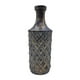 thumbnail image 1 of Jarron Florero Ceramica Diseño Rombos Azul Dorado Alargado, 1 of 7