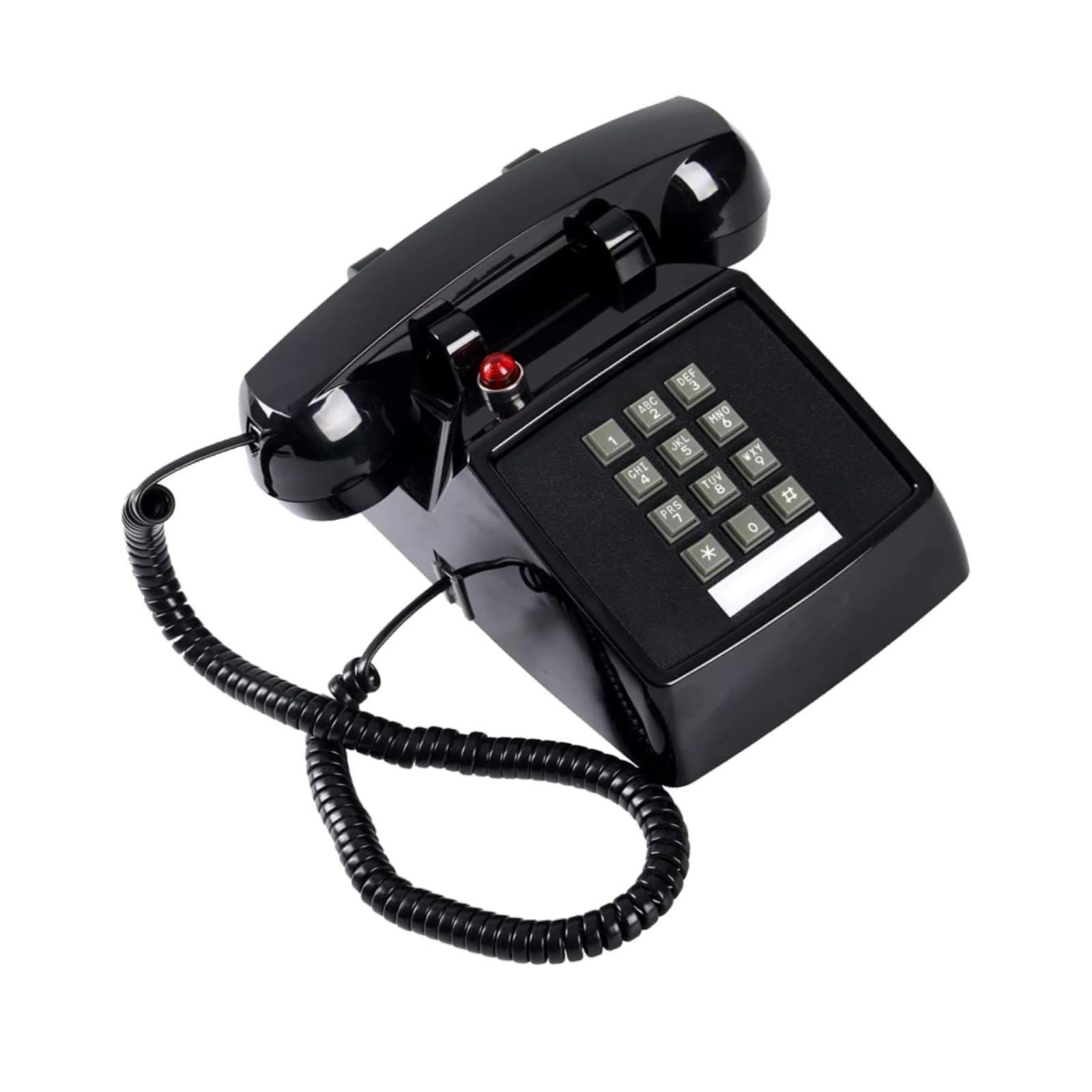 Magideal - Teléfono De Escritorio Con Cable Y Soporte Metálico Para Hoteles Y Residencias 13 X 22,2 X 11,5 Cm , Negro