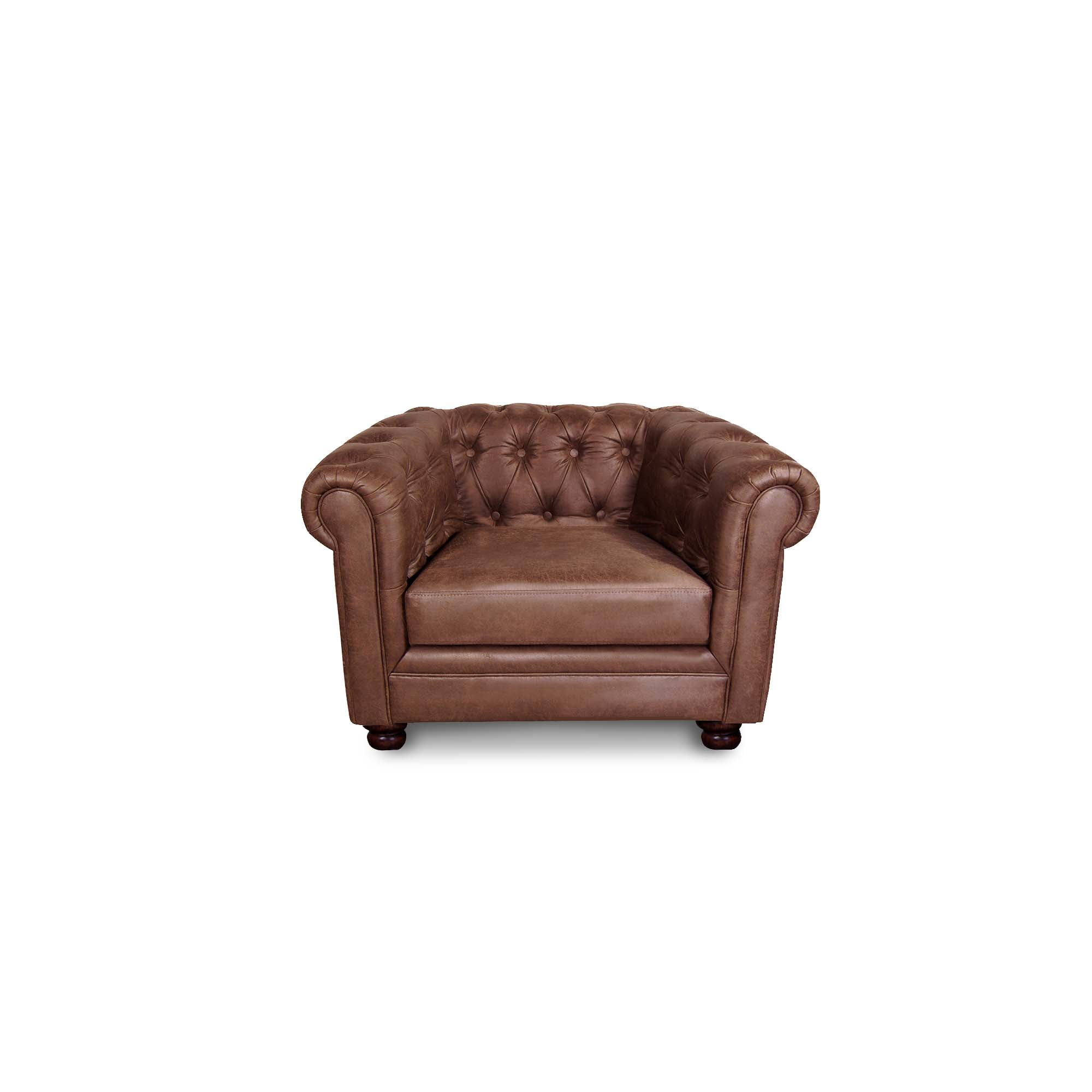 Latam Home - Sofa Florencia 1c Cuero Colorado Caramelo