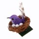 thumbnail image 5 of 1/6 casa de mu?ecas en miniatura nido de pájaros con huevos para hadas jardín decoración púrpura, 5 of 5
