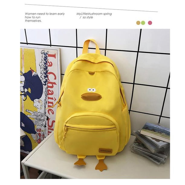 New Cartoon Duck Backpack Designer Cute Travel Bag Female College Student Versatile Korean Edition Girls' School Bag