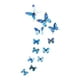 thumbnail image 1 of 12 Pegatinas De Mariposa Para Decoración De Jardín, Calcomanías De Pared De Mariposa 3D Luminosas, Azul, 1 of 5