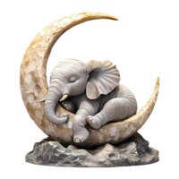 Bothyi - Elefante Durmiendo En La Luna, Regalo Artístico Para Mesa De Restaurante, Estante De Cocina