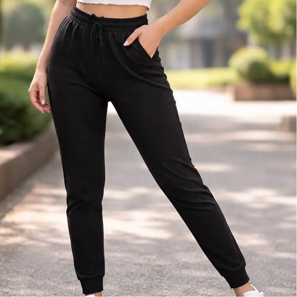 Pantalón Buzo Con Puño 100% Algodón Mujer