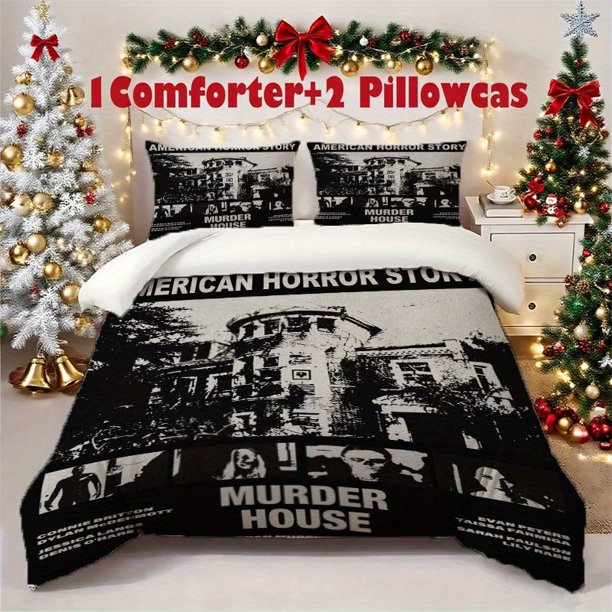 3pcs "American Horror Story" Printed Bedding Set Soft Duvet Cover with 2 Pillowcases All Season Comfort