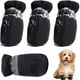thumbnail image 1 of botas protectoras para patas de perro con correas reflectantes, antideslizantes, para perros pequeños y medianos (negro), 1 of 5