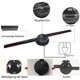 thumbnail image 2 of Proyector de hologramas 3D Missyou con ventilador de hologramas, 42 cm, con mando a distancia, 2 of 9