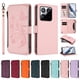 thumbnail image 3 of Funda Cartera Mariposa para [Xiaomi 15T] con Soporte y Cremallera Rosa, 3 of 6