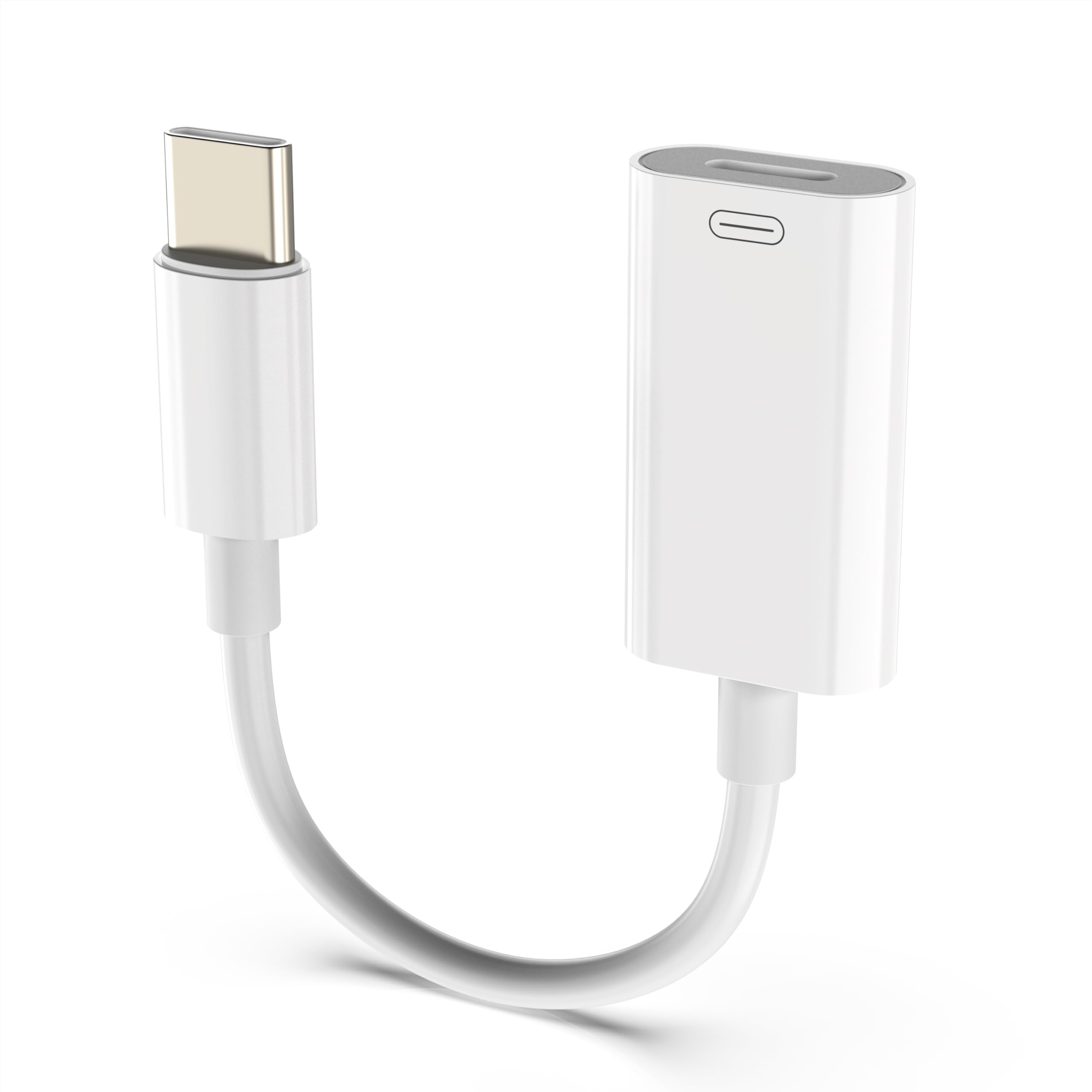Adaptador Usb-C Macho A Lightning Hembra Lmuboy Blanco