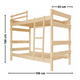 thumbnail image 2 of Camarote de Madera Newen Crudo 1 Plaza + 2 Colchones Dormitorio, 2 of 3