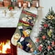 thumbnail image 1 of Conde Duckula Tema: Calcetines de Navidad, fino lino blanco para colgar en escaleras y chimenea, decoración navideña para el hogar, regalo de Navidad.54cm×38cm, 1 of 5