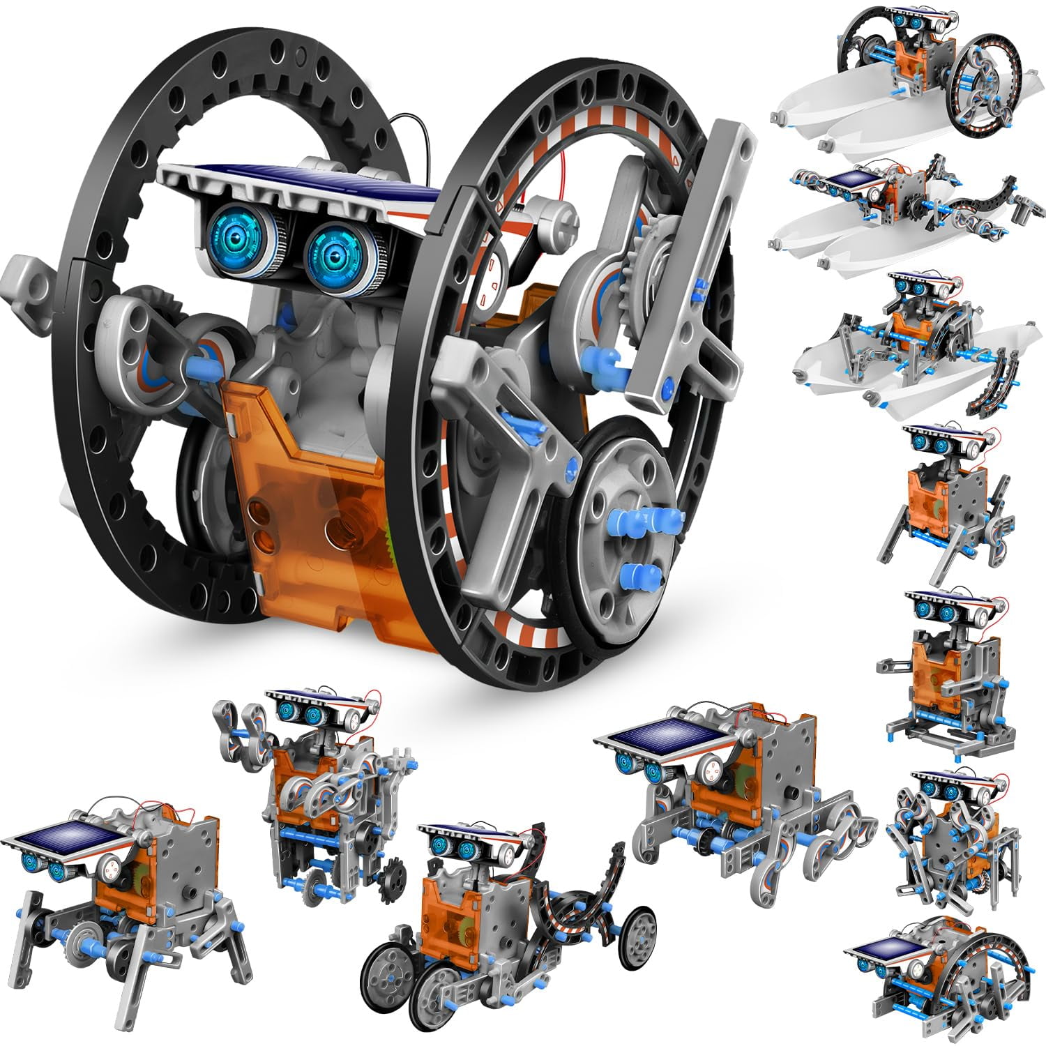 Solar Robot Toys Dioju 13 En 1 Para Niños De 8 A 12 Años, Color Gris