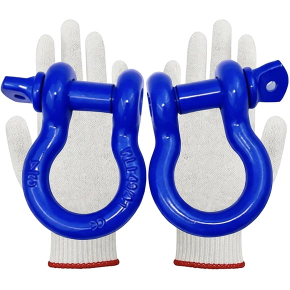 Grillete Acando 3/4" 28,5T Azul, paquete de 2 con guantes