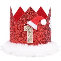 Fiesta Temática Navideña De Crown Dsaane Para El Primer Cumpleaños De Papá Noel, Color Rojo